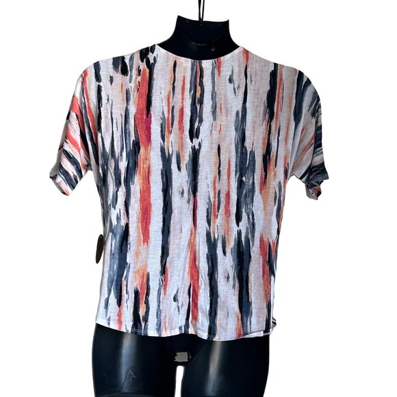 NEW Parallel Skies Striped Button Front Knotted Top - Picture 7 of 12